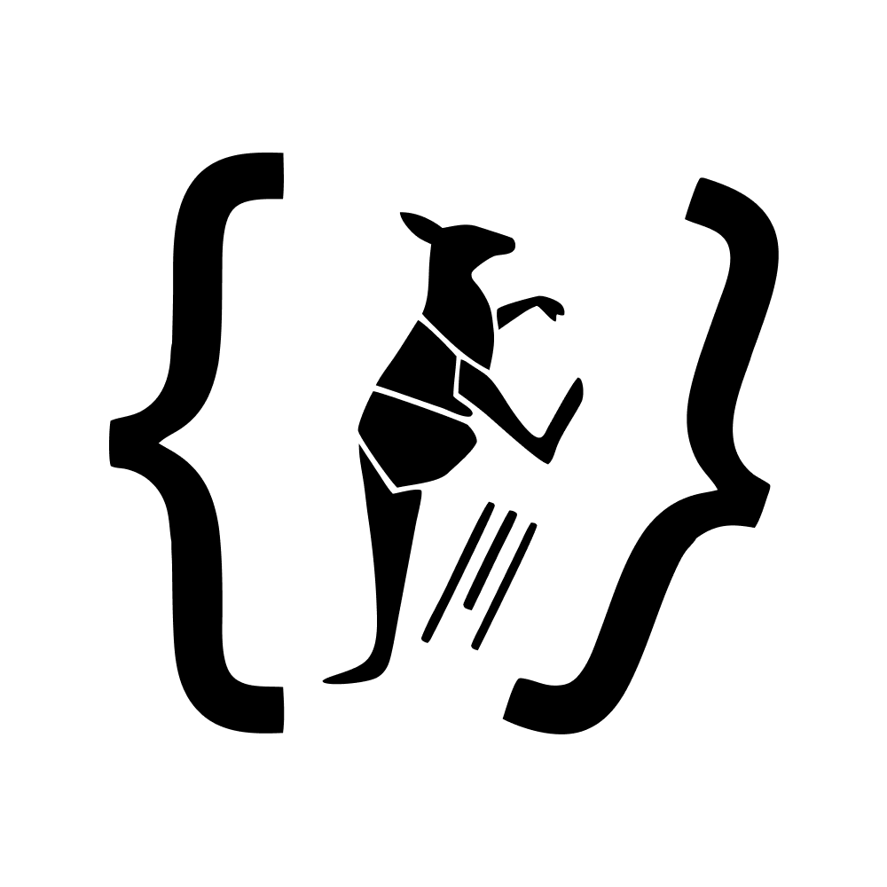 Hackaroo Logo - Black
